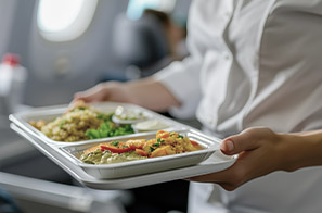 Alimentos y bebidas para las aerolíneas